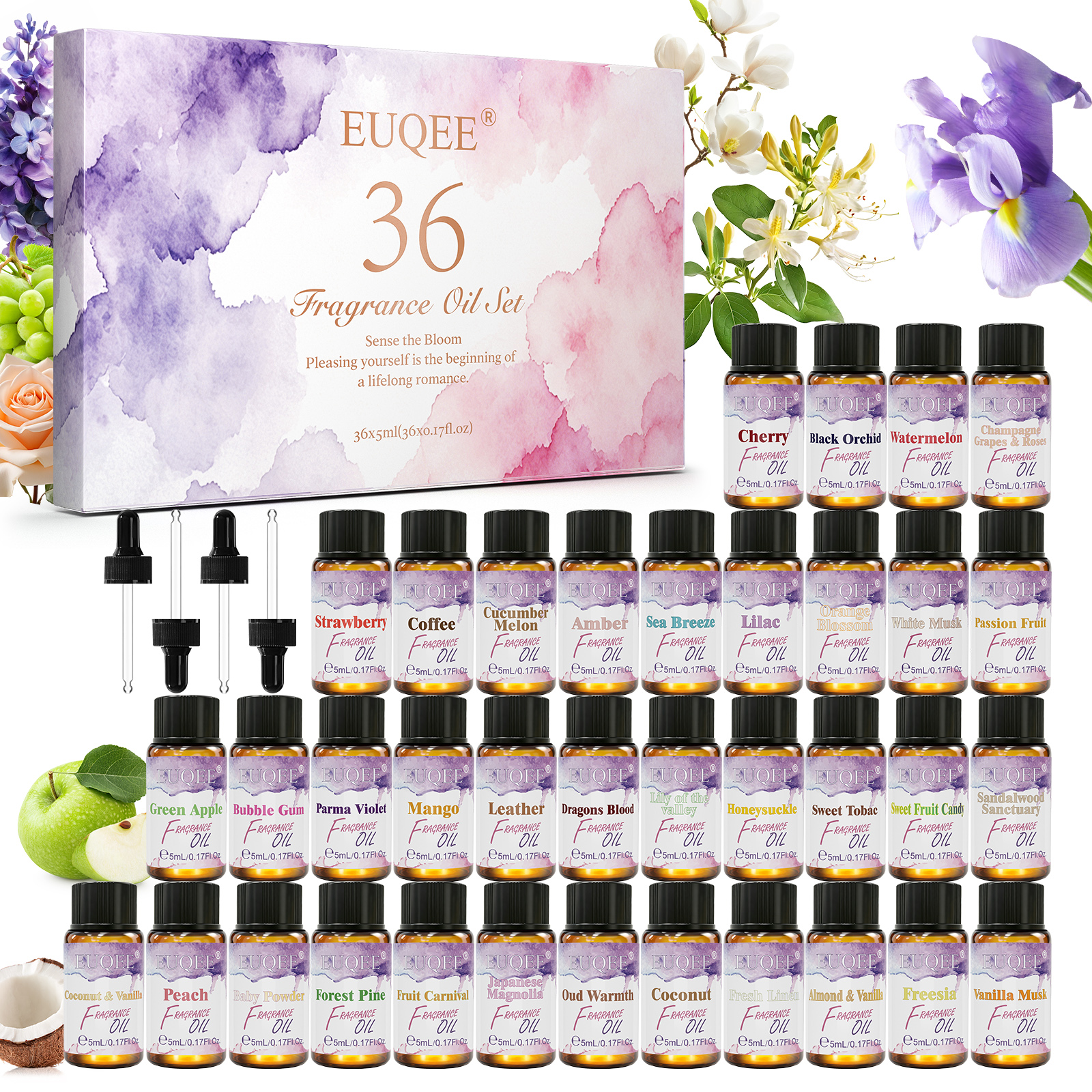 Zwitsal Baby Products - EUQEE 36 Bottles Fragrance Oils Coconut