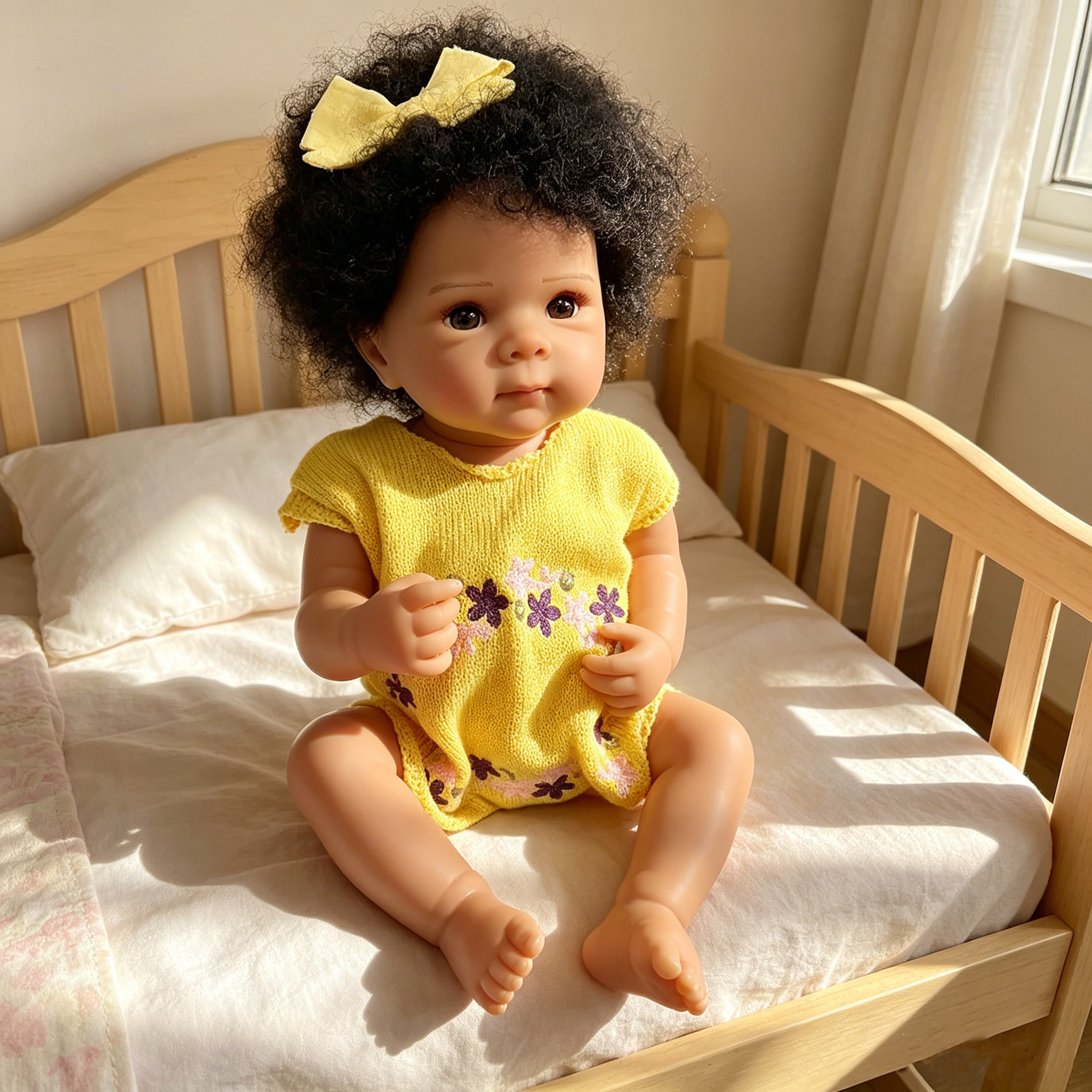 19inch Reborn Doll Dark Skin F - Baby Products For Curly Hair recensione e prezzo