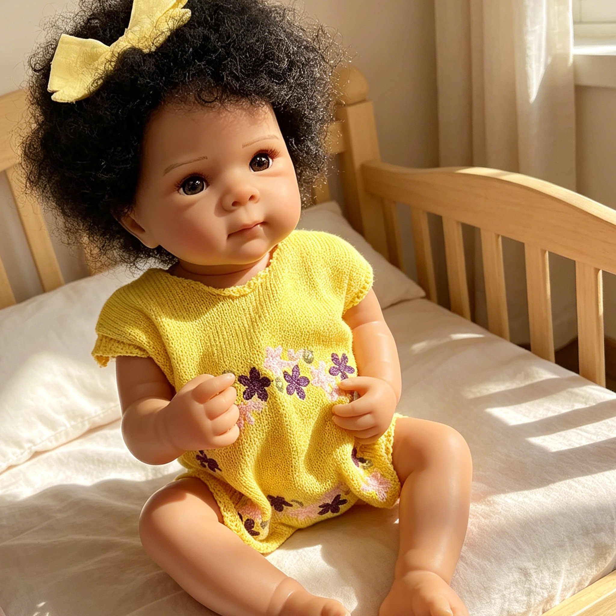 19inch Reborn Doll Dark Skin F - Baby Products For Curly Hair recensione e prezzo