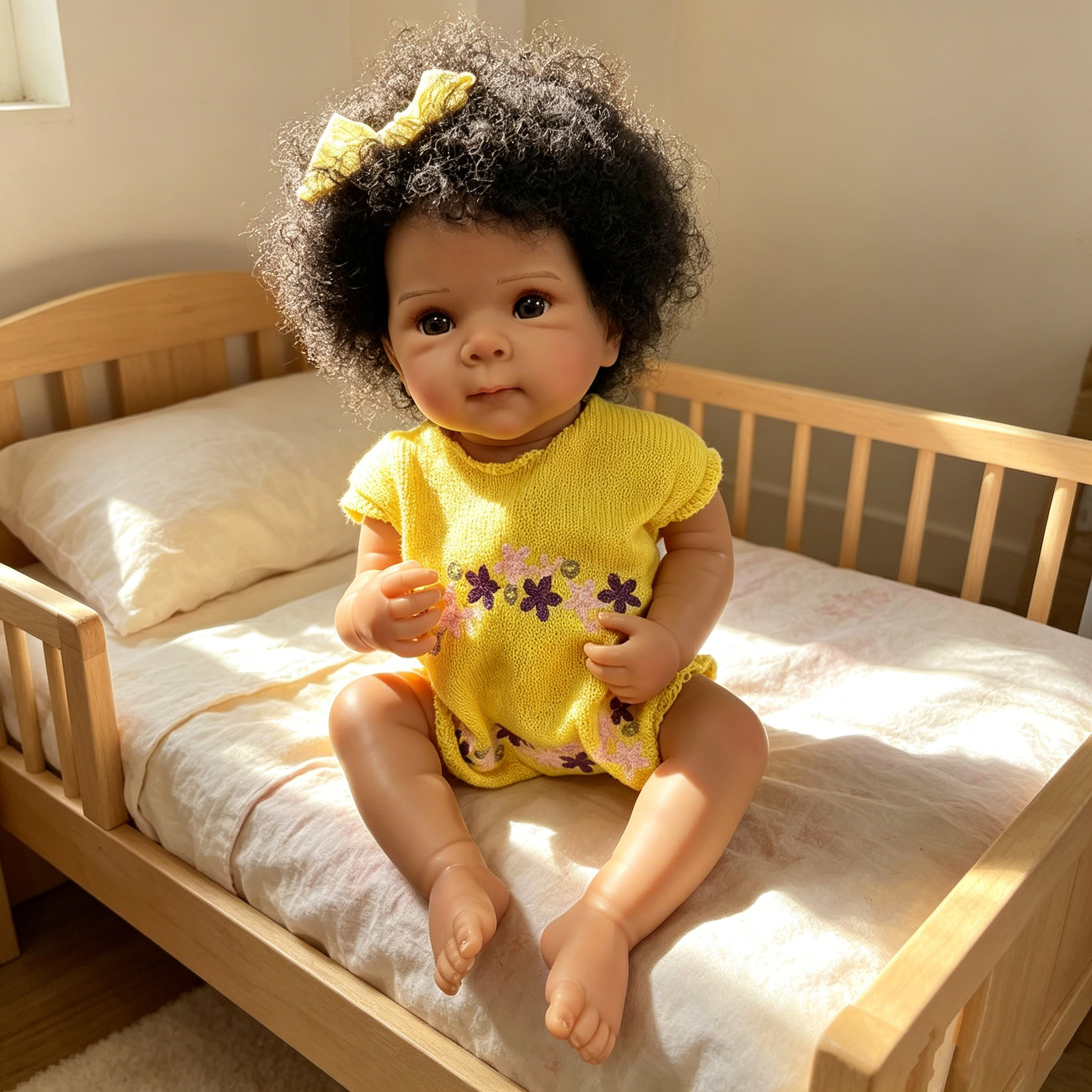 19inch Reborn Doll Dark Skin F - Baby Products For Curly Hair recensione e prezzo