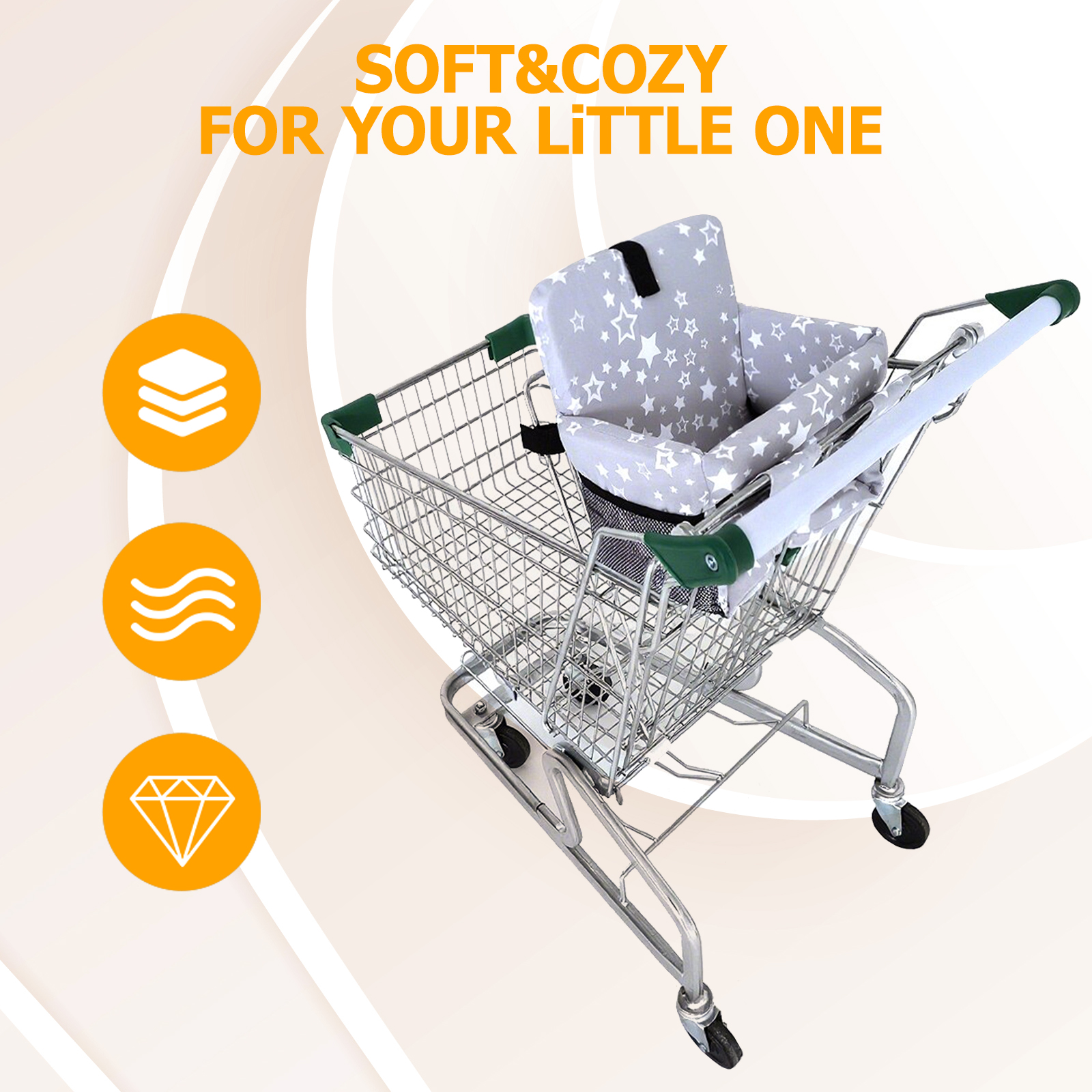 Shopping Cart Cover for Baby,  - Baby High Chair Booster recensione e prezzo
