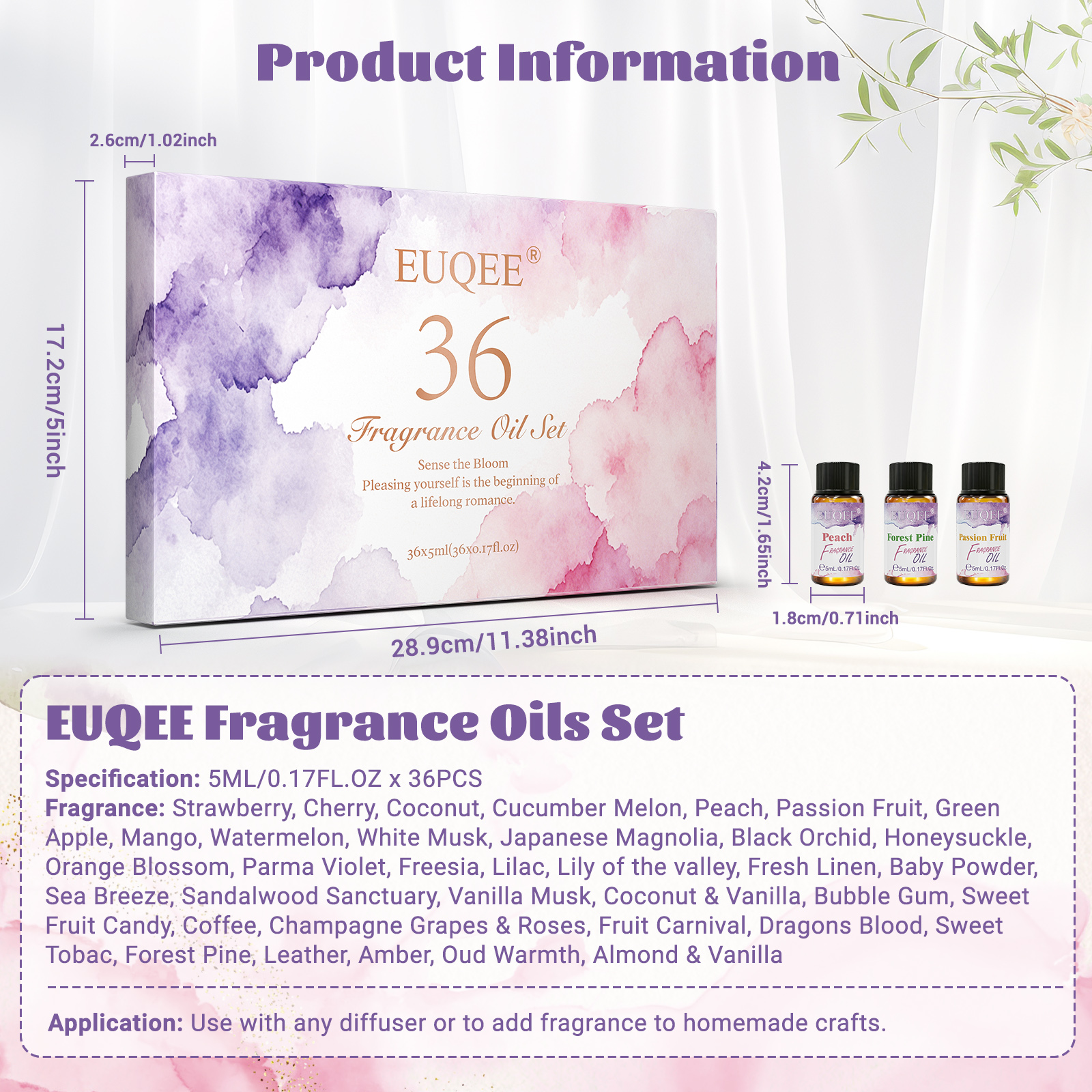 EUQEE 36 Bottles Fragrance Oil - Zwitsal Baby Products recensione e prezzo