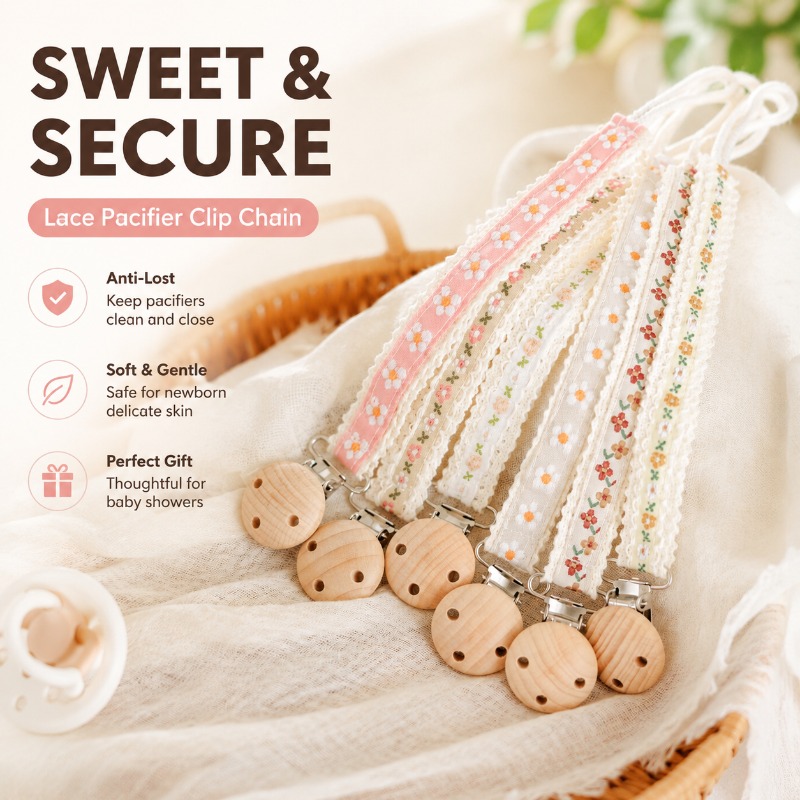 Lace Pacifier Clip Chain for N - Baby Products For 1 Year Old recensione e prezzo